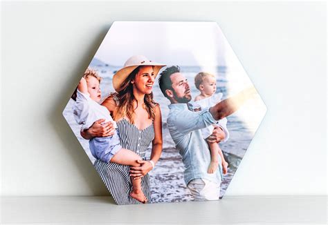 foto op aluminium hexagon|Hexagon met foto .